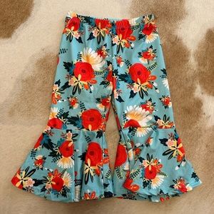 Floral flare bottoms